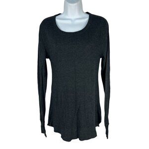 Old Navy Women’s Long Sleeve Ribbed Knit Tunic Size L Tall Charcoal Gray Solid